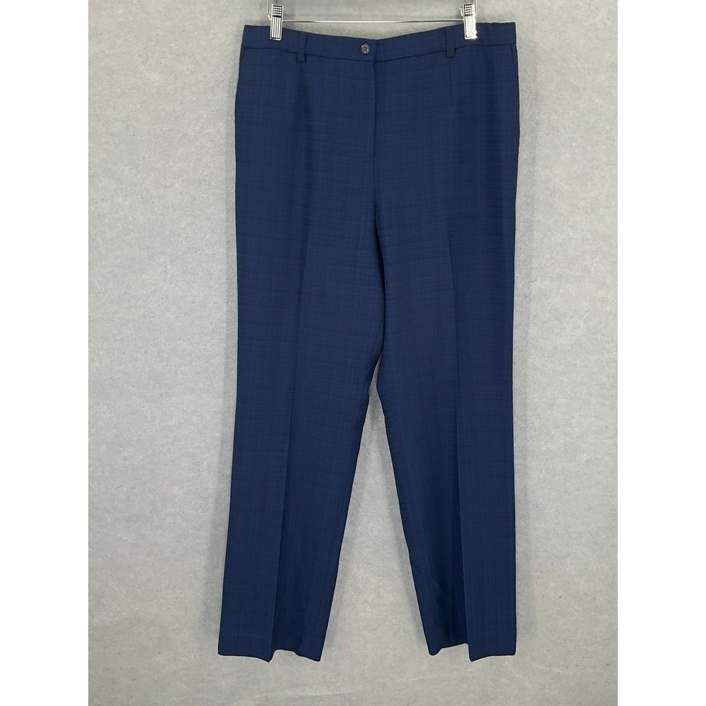 Pendleton Blue Plaid Virgin Wool Dress‎ Pants Womens Size 14 Career Academia